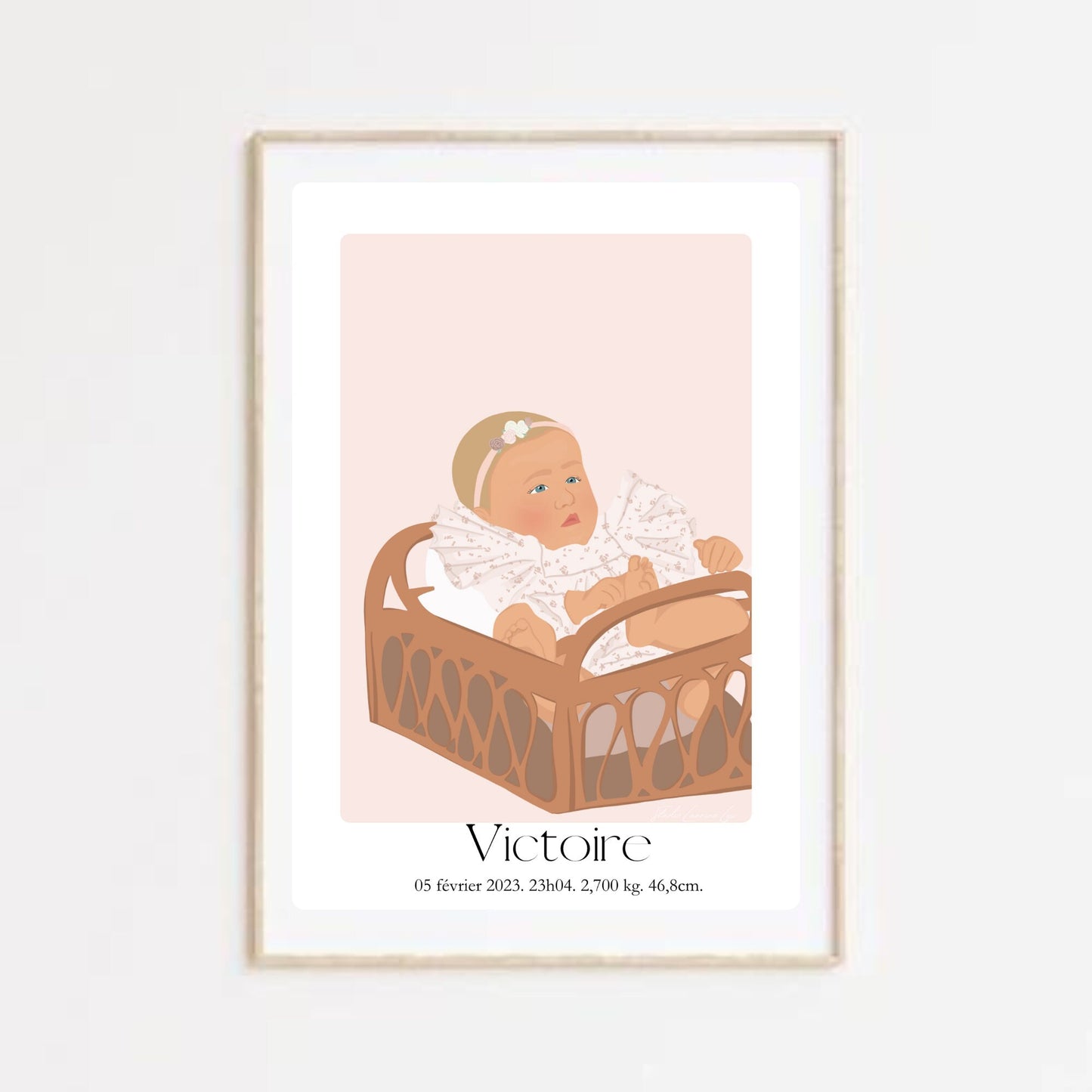 Affiche de naissance personnalisée bébé